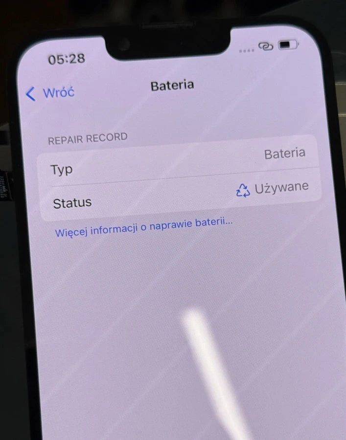 Bateria iPhone 15 Plus - brak komunikatu o nieoryginalnej baterii