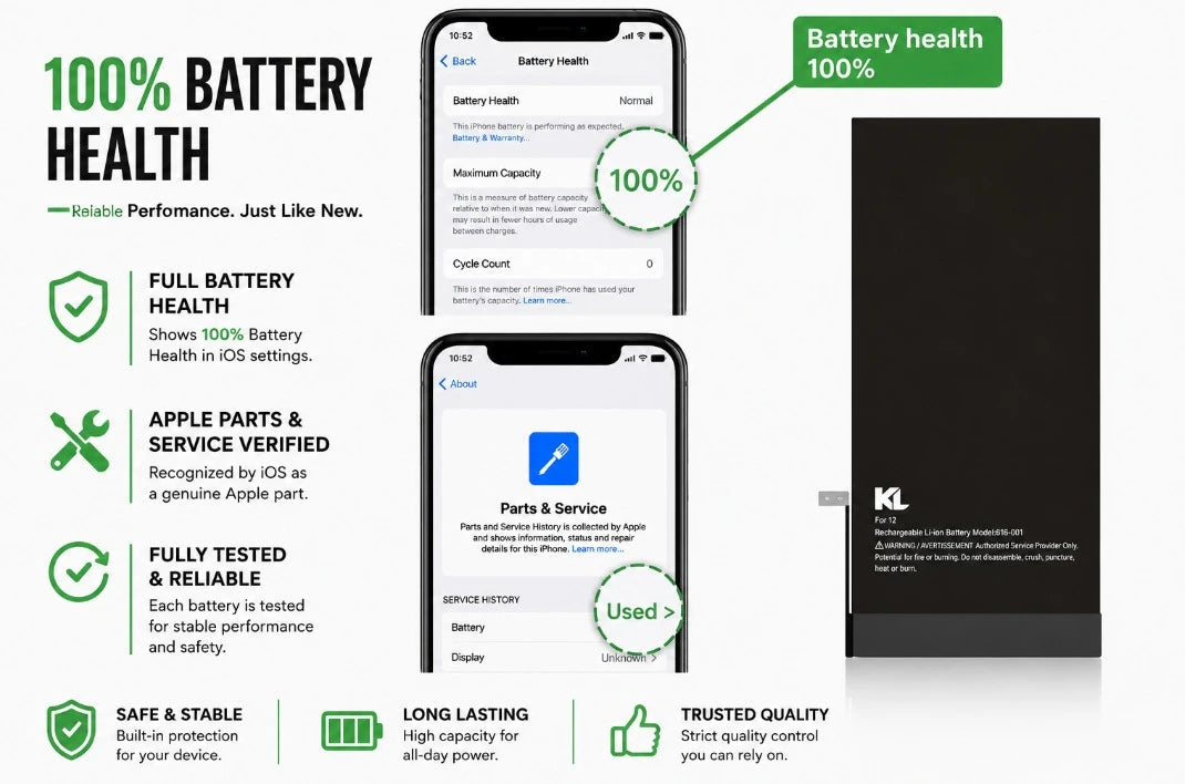 Bateria iPhone 14 Plus - kondycja 100 procent, bez komunikatu